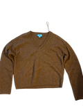 super soft brown v-neck sweater