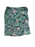 green floral print wrap skirt