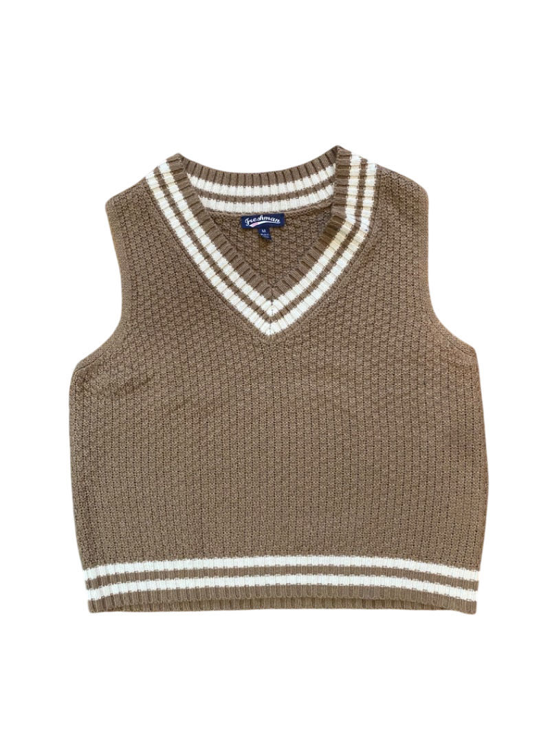 textured knit vest top to be sooo dark academia in