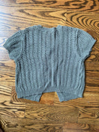 crochet knit buttoned cardigan buttoned