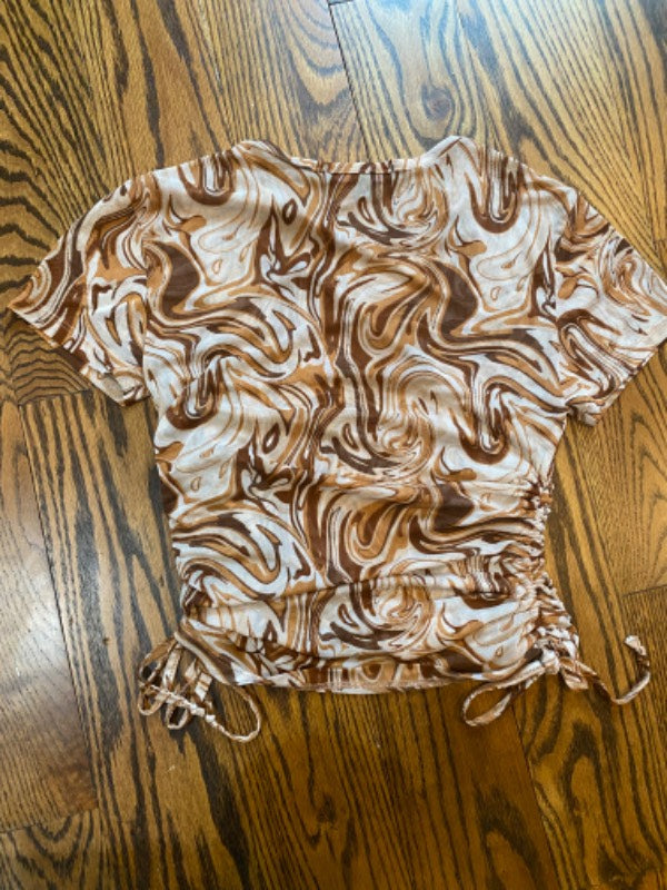 y2k swirled pattern mesh top