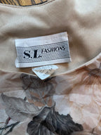 vintage floral print short sleeve dress