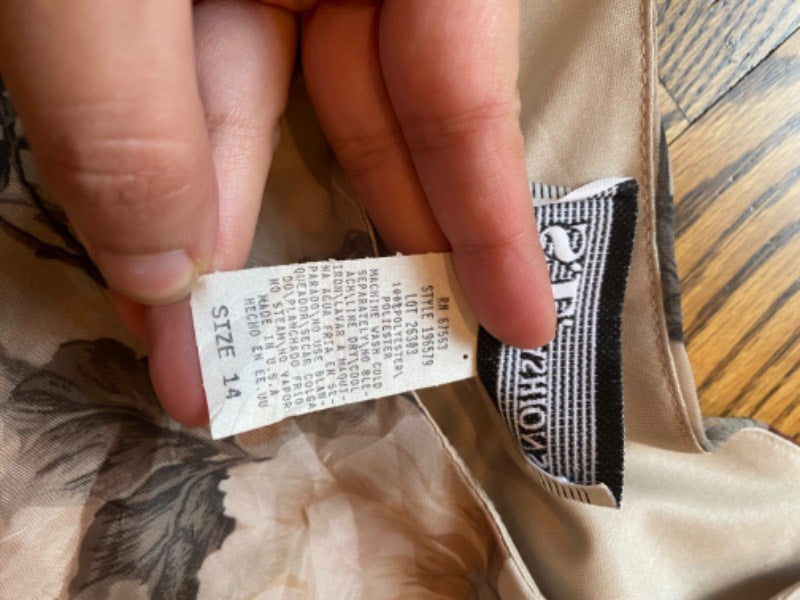 vintage floral print short sleeve dress