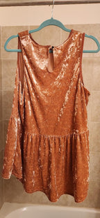 crushed velvet sleeveless top