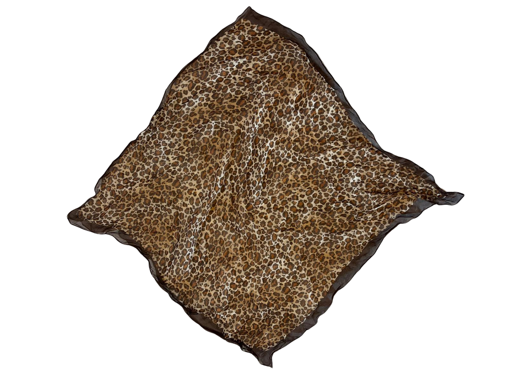 leopard print square scarf for an air of mystery