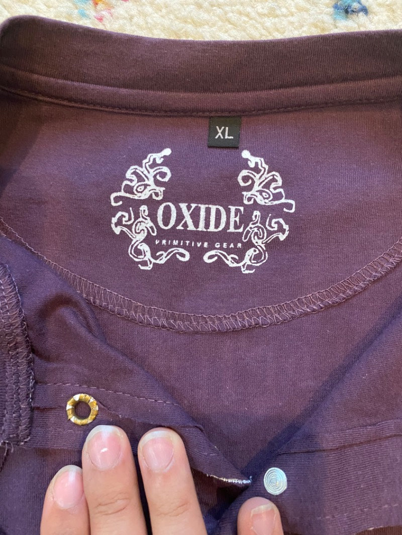 printed henley shirt