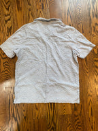 textured zip polo shirt