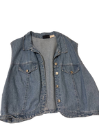 blue denim vest 100% cotton