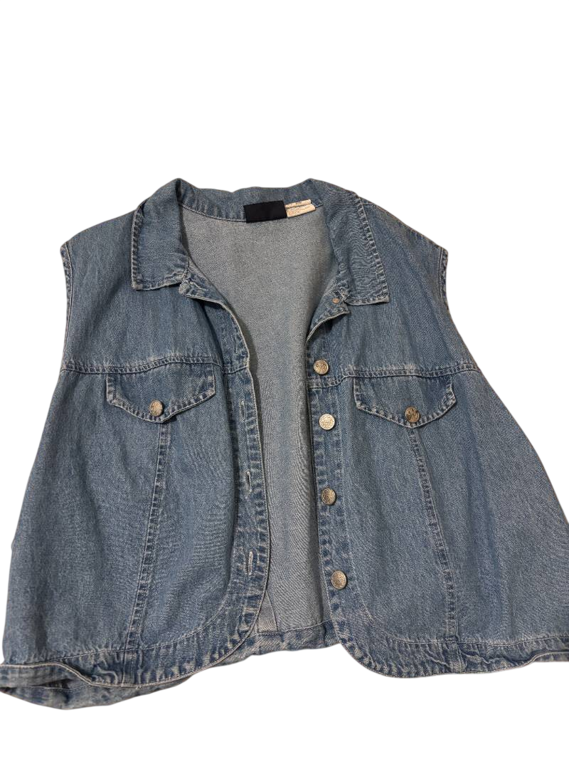 blue denim vest 100% cotton
