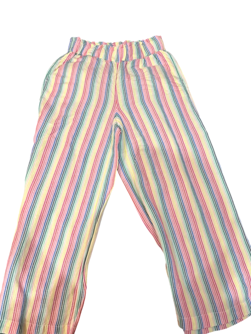 cute multicolor striped wide-leg pants