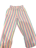 cute multicolor striped wide-leg pants