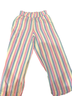 cute multicolor striped wide-leg pants