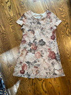 vintage floral print short sleeve dress