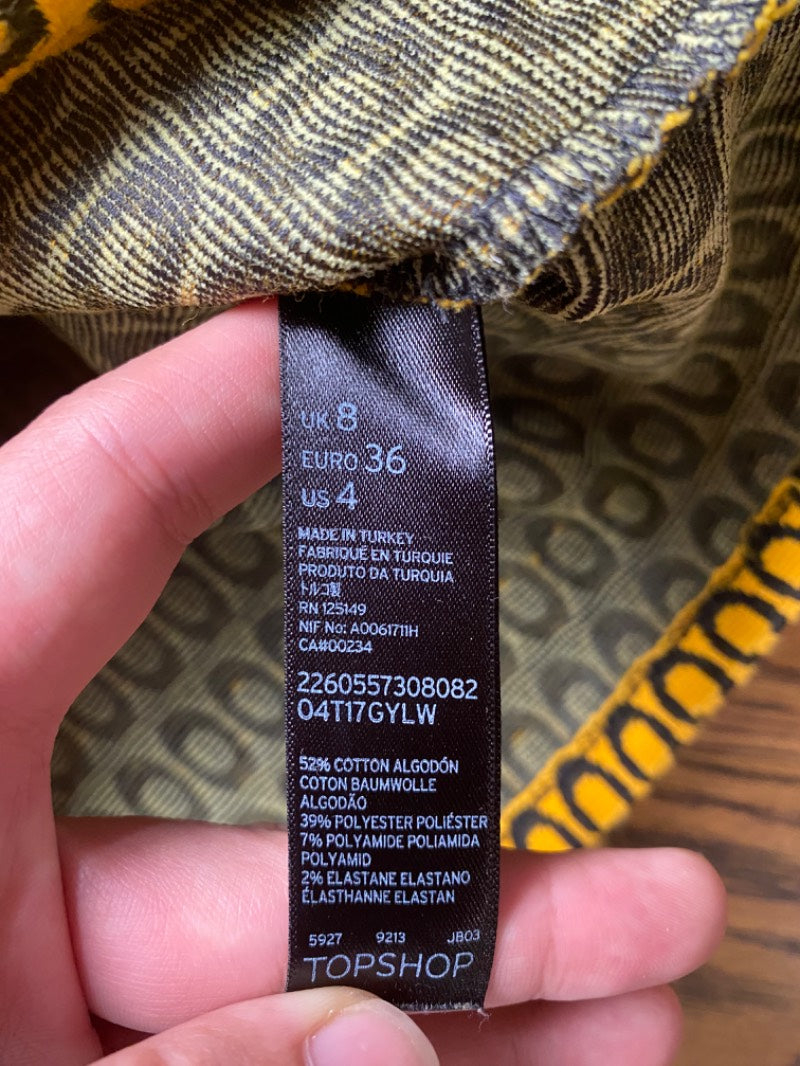 funky geometric patterned long sleeve top