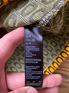 funky geometric patterned long sleeve top