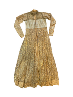 desi wedding heavily embroidered long gold jacket