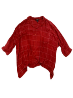 rodeo time! patterned button-up blouse red