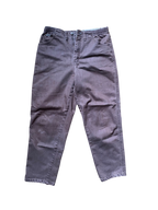 vintage high-waisted brown jeans