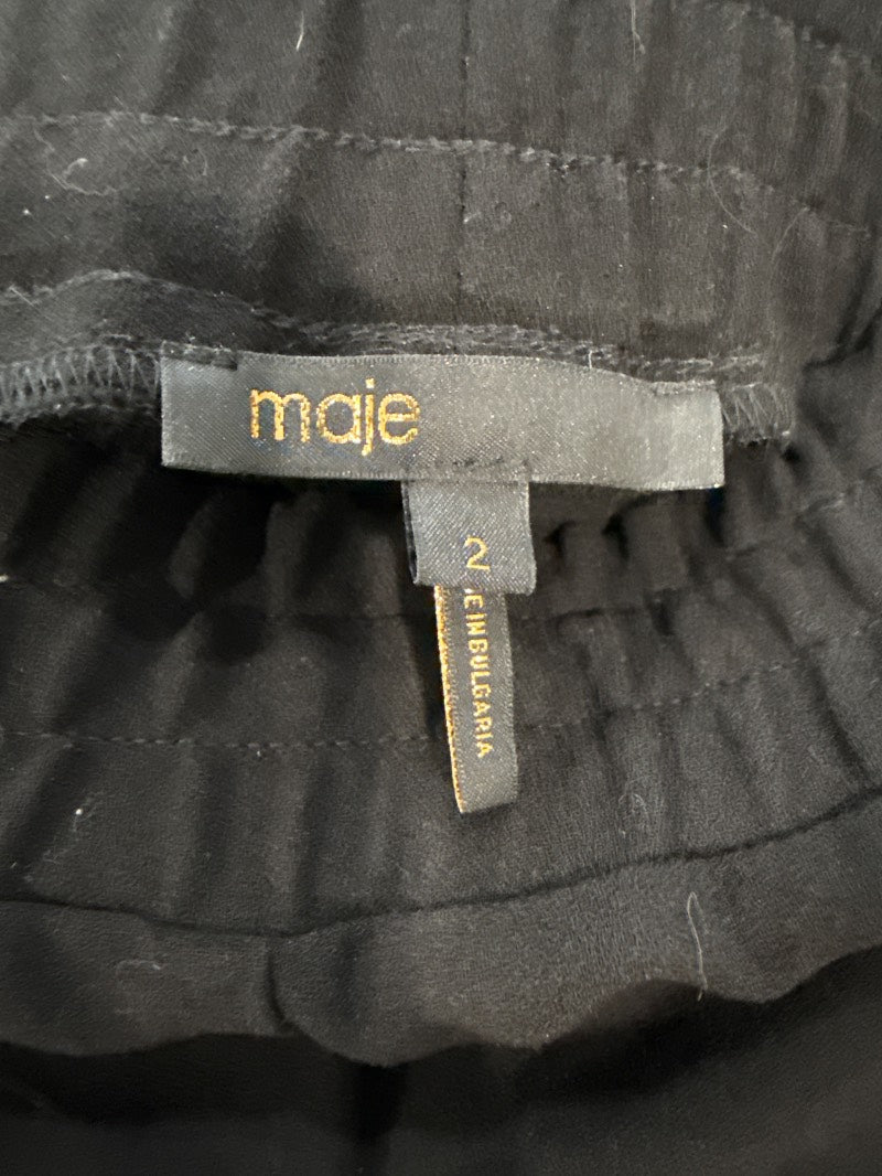 maje colorblock wide-leg pants