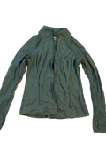 zippered lightweight green jacket