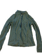 zippered lightweight green jacket