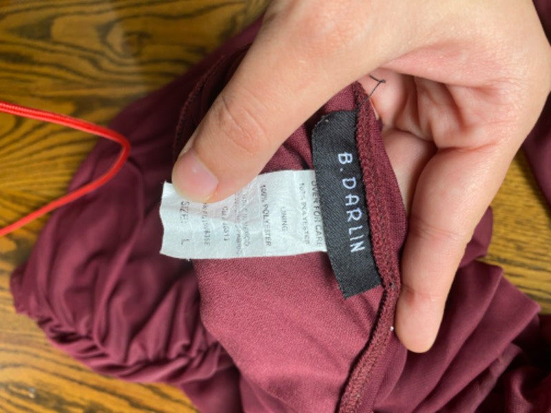 plum ruched long sleeve dress