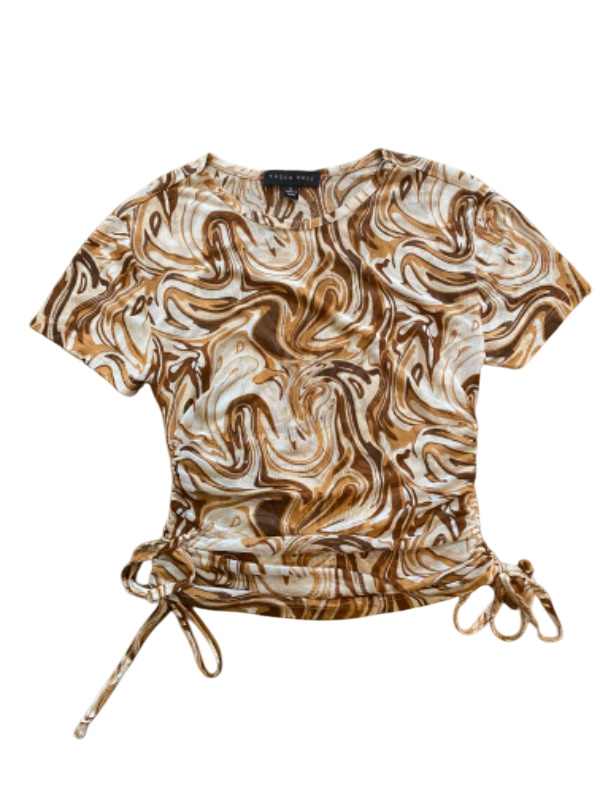 y2k swirled pattern mesh top