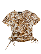 y2k swirled pattern mesh top