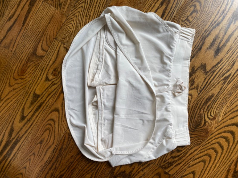 drawstring ivory tennis skirt