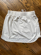 drawstring ivory tennis skirt