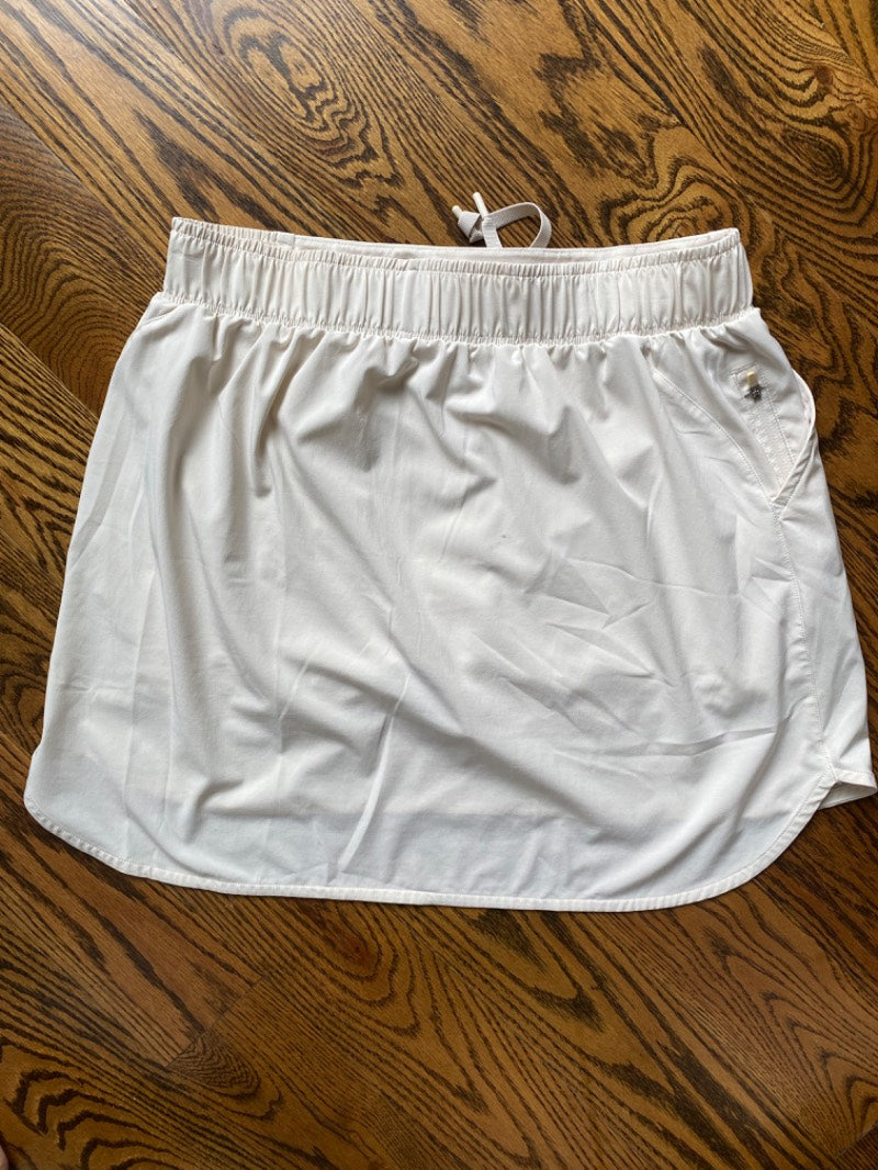 drawstring ivory tennis skirt