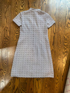 patterned textured short sleeve vintage dress