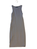 taupe sleeveless maxi dress