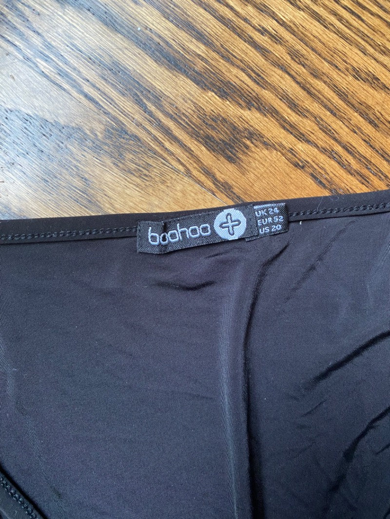 draped long sleeve black maxi dress