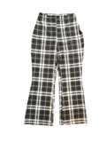 plaid wide-leg trousers