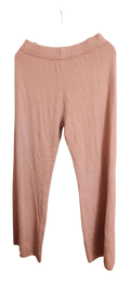 textured blush knit lounge pants
