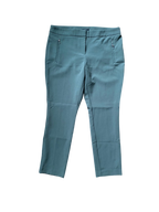 zippered olive green ankle pants