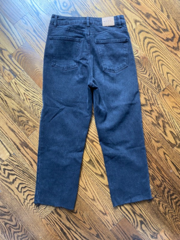 straight leg black jeans