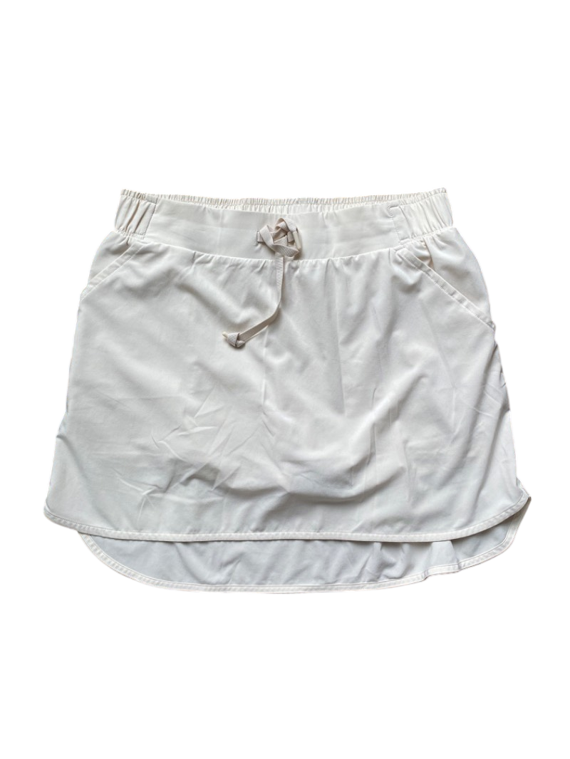 drawstring ivory tennis skirt