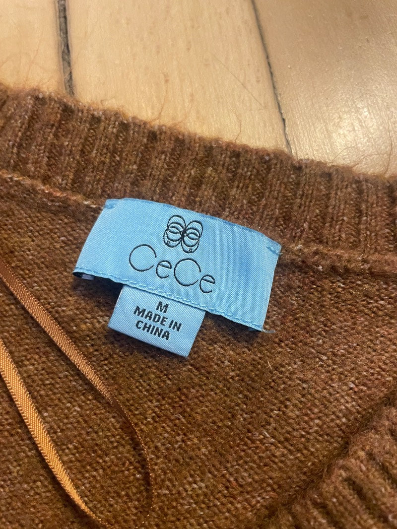 super soft brown v-neck sweater