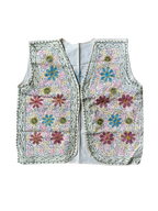 embellished floral vest multicolor