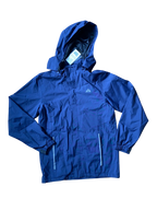 waterproof hooded navy jacket