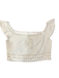 crochet ivory lace crop top