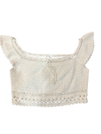 crochet ivory lace crop top