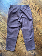 vintage high-waisted brown jeans