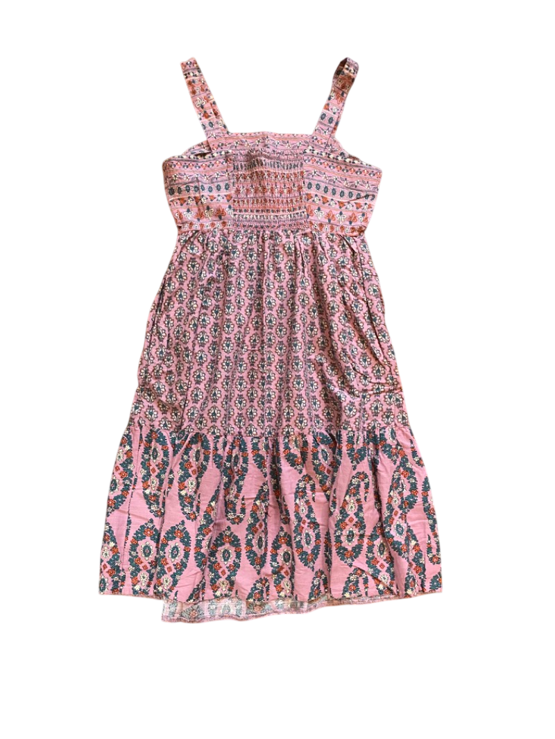 geometric print sundress pink