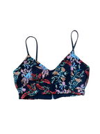 embroidered floral micro crop top