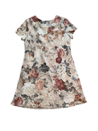 vintage floral print short sleeve dress