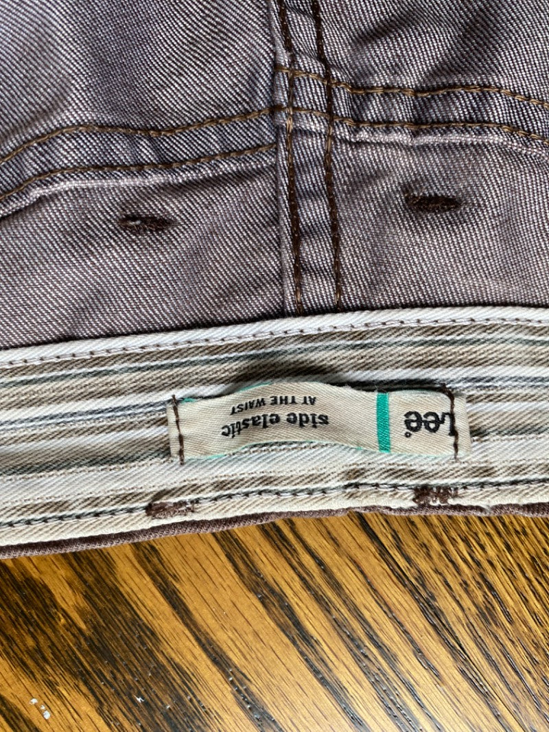 vintage high-waisted brown jeans