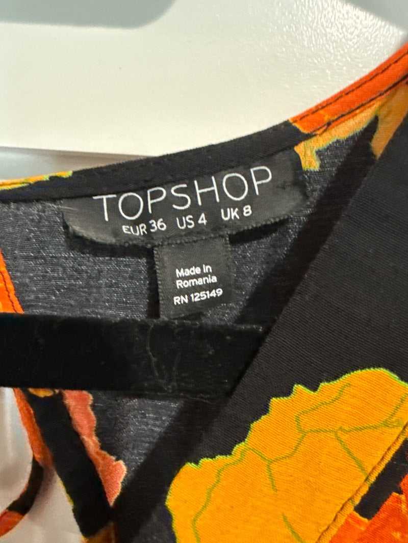 autumn floral print full length dress